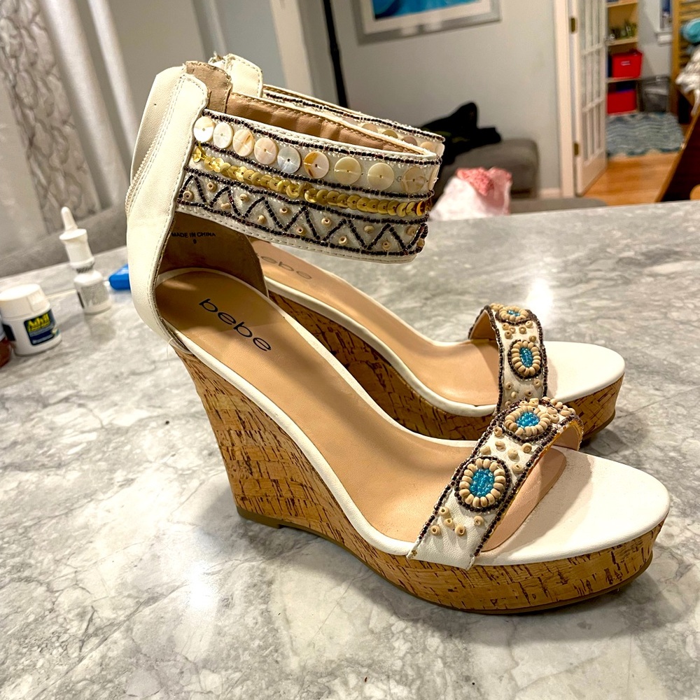 Brand new Bebe wedge’s